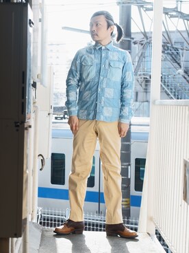 「中年」｜「アイテム（シャツ/ブラウス）」を使った、s uchidaさん（メンズ・173cm）の春コーディネート
