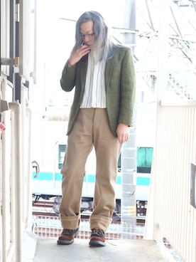 「OLD JOE & CO.（オールドジョーアンドコー）のアイテム」を使った、s uchidaさん（メンズ・173cm）の春コーディネート