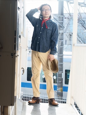 「中年」｜「アイテム（ブーツ）」を使った、s uchidaさん（メンズ・173cm）の春コーディネート