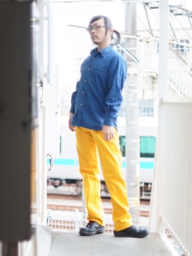 「中年」｜「アイテム（シャツ/ブラウス）」を使った、s uchidaさん（メンズ・173cm）の冬コーディネート