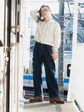 「おじさん」｜「アイテム（オールインワン・サロペット）」を使った、s uchidaさん（メンズ・173cm）の夏コーディネート