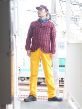 「45R（フォーティファイブアール）のアイテム（キャップ）」を使った、s uchidaさん（メンズ・173cm）の冬コーディネート