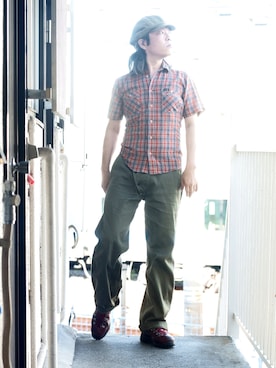 「Waste(twice)（ウェストトゥワイス）のアイテム（パンツ）」を使った、s uchidaさん（メンズ・173cm）の夏コーディネート