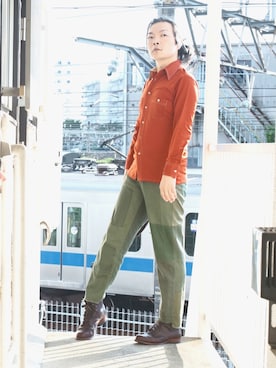 「WOLVERINE（ウルバリン）のアイテム」を使った、s uchidaさん（メンズ・173cm）の夏コーディネート