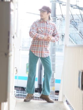 「45R（フォーティファイブアール）のアイテム（キャップ）」を使った、s uchidaさん（メンズ・173cm）の春コーディネート