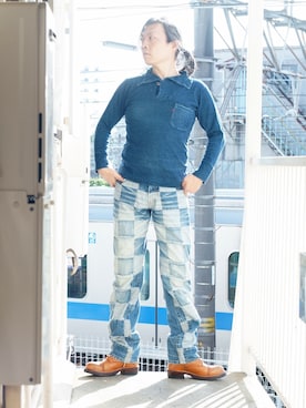 「45R（フォーティファイブアール）のアイテム（スウェット）」を使った、s uchidaさん（メンズ・173cm）の夏コーディネート