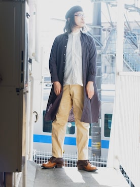 「中年」｜「アイテム（シャツ/ブラウス）」を使った、s uchidaさん（メンズ・173cm）の春コーディネート