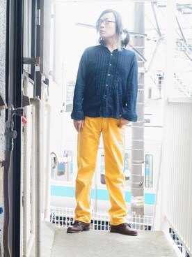 「45R（フォーティファイブアール）のアイテム（シャツ/ブラウス）」を使った、s uchidaさん（メンズ・173cm）の夏コーディネート