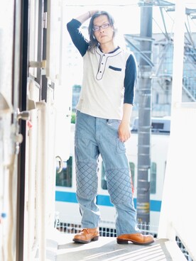 「BLUTENBLATT（ブリューテンブラット）のアイテム」を使った、s uchidaさん（メンズ・173cm）の夏コーディネート