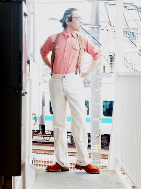 「ACE BOOTS（エース ブーツ）のアイテム」を使った、s uchidaさん（メンズ・173cm）の夏コーディネート