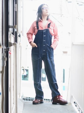「おじさん」｜「アイテム（オールインワン・サロペット）」を使った、s uchidaさん（メンズ・173cm）の夏コーディネート