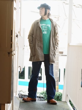 「BLUTENBLATT（ブリューテンブラット）のアイテム」を使った、s uchidaさん（メンズ・173cm）の秋コーディネート