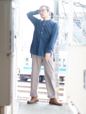 「中年」｜「アイテム（シャツ/ブラウス）」を使った、s uchidaさん（メンズ・173cm）の春コーディネート
