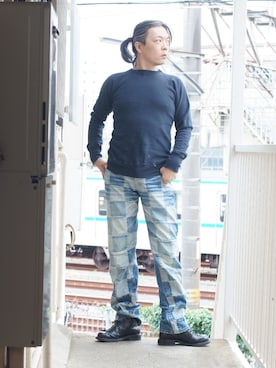 「45R（フォーティファイブアール）のアイテム（スウェット）」を使った、s uchidaさん（メンズ・173cm）の秋コーディネート