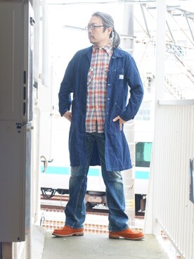 「中年」｜「アイテム（ジャケット/アウター）」を使った、s uchidaさん（メンズ・173cm）の春コーディネート