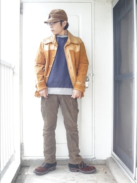 「WHITE'S BOOTS（ホワイツブーツ）のアイテム」を使った、s uchidaさん（メンズ・173cm）の冬コーディネート