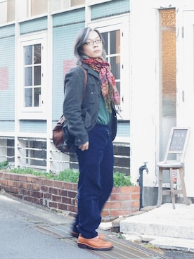 「おじさん」｜「アイテム（その他アウター）」を使った、s uchidaさん（メンズ・173cm）の春コーディネート