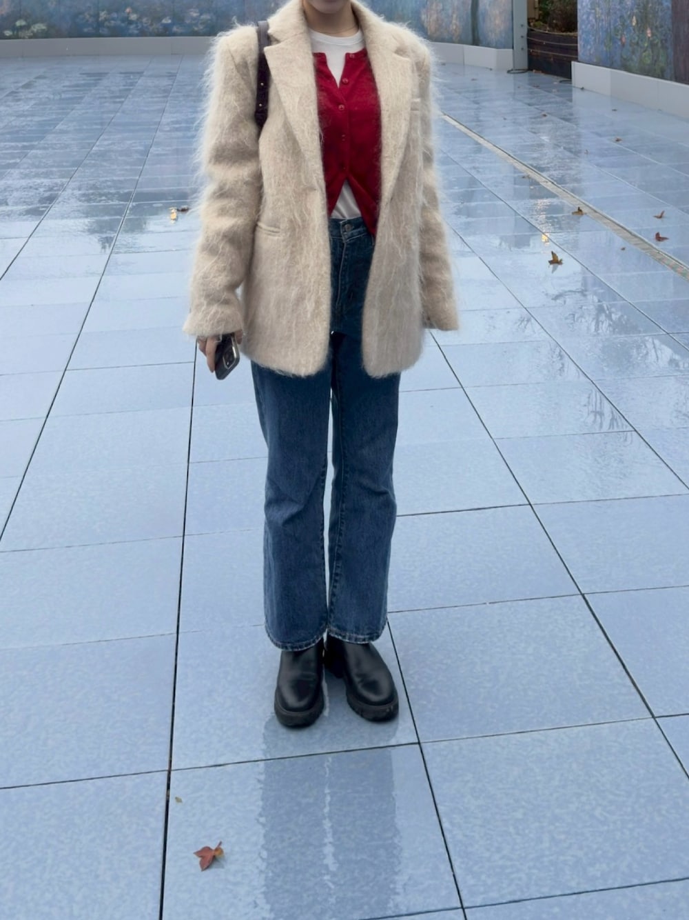 Noble（ノーブル）の「【NOBLE×L'AUBE BLANC】モヘアMIXシャギー