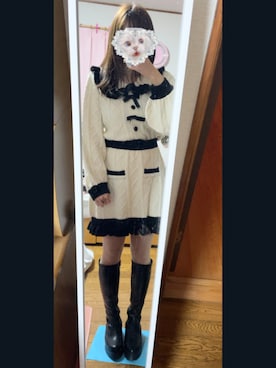 「アイテム（ワンピース）」を使った、yuさん（レディース・161cm）の冬コーディネート