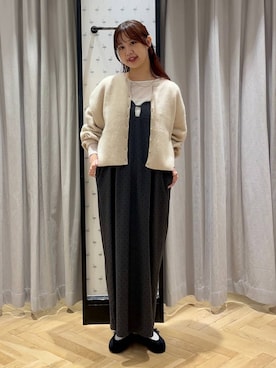 「アイテム（バレエシューズ）」を使った、mio🍑さん（レディース・160cm・20代）の秋コーディネート