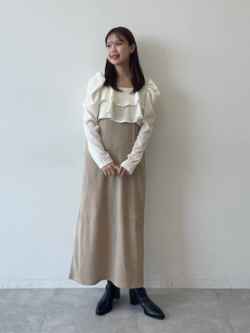 「アイテム（ワンピース/ドレス）」を使った、mio🍑さん（レディース・160cm・20代）の秋コーディネート