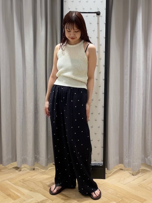 Things that matter ブルーキャミソール 汗取りインナー・瞬間授乳クロスオープンカップ付きキャミソール