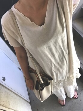 「ZURI（ズリ）のアイテム」を使った、カメ吉さん（レディース・167cm）の夏コーディネート