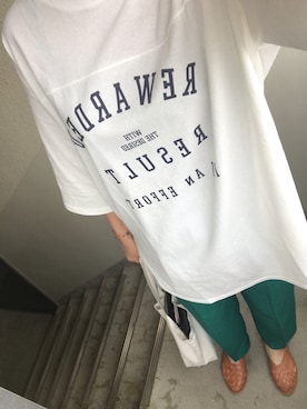 「CHAMULA（チャムラ）のアイテム」を使った、カメ吉さん（レディース・167cm）の夏コーディネート