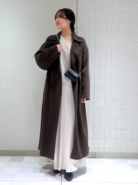 「アイテム（シュシュ）」を使った、keinaさん（レディース・160cm）の冬コーディネート