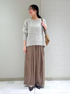 「A part by（アパートバイ）のシャギーニットプルオーバー（ニット/セーター）」を使った、keinaさん（レディース・160cm）の秋コーディネート