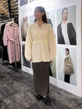 「A part by（アパートバイ）のプリーツイージータイトスカート2≪追加4≫（スカート）」を使った、keinaさん（レディース・160cm）の夏コーディネート