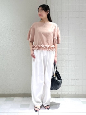 「A part by（アパートバイ）のステンレス_スネークネックレス≪追加9≫（ネックレス）」を使った、keinaさん（レディース・160cm）の夏コーディネート