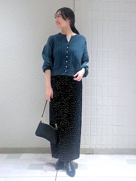 「アイテム（バレッタ/ヘアクリップ）」を使った、keinaさん（レディース・160cm）の秋コーディネート