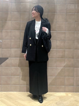 「A part by（アパートバイ）のチュールハンドルトート（ショルダーバッグ）」を使った、keinaさん（レディース・160cm）の秋コーディネート
