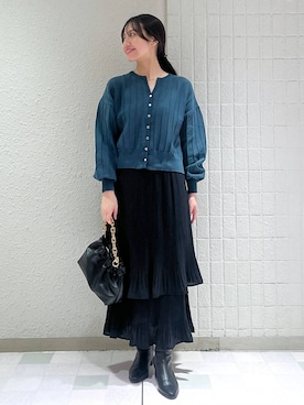 「アイテム（バレッタ/ヘアクリップ）」を使った、keinaさん（レディース・160cm）の秋コーディネート