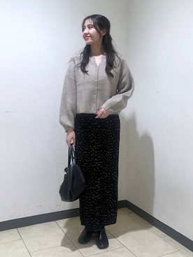 「アイテム（ヘアアクセサリー、ブラウン系）」を使った、keinaさん（レディース・160cm）の秋コーディネート