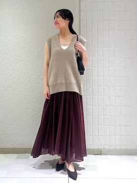 「アイテム（バレッタ/ヘアクリップ）」を使った、keinaさん（レディース・160cm）の秋コーディネート