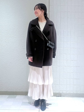 「アイテム（シュシュ）」を使った、keinaさん（レディース・160cm）の冬コーディネート