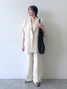 「アイテム（バレッタ/ヘアクリップ）」を使った、keinaさん（レディース・160cm）の夏コーディネート