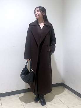 「A part by（アパートバイ）のApb_バンスクリップ（バレッタ/ヘアクリップ、ブラウン系）」を使った、keinaさん（レディース・160cm）の秋コーディネート