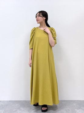 「袖ボリューム」｜「アイテム（アクセサリー）」を使った、keinaさん（レディース・160cm）の春コーディネート