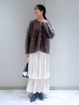 「アイテム（バレッタ/ヘアクリップ）」を使った、keinaさん（レディース・160cm）の秋コーディネート