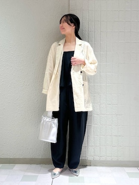 「A part by（アパートバイ）のアイテム（オールインワン・サロペット）」を使った、keinaさん（レディース・160cm）の春コーディネート