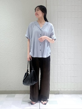 「LOWRYS FARM（ローリーズファーム）のメタルバレッタ　265411（バレッタ/ヘアクリップ、ゴールド系）」を使った、keinaさん（レディース・160cm）の夏コーディネート