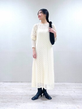 「ナチュラル」｜「アイテム（MA-1）」を使った、keinaさん（レディース・160cm）の冬コーディネート