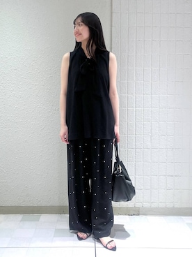 「A part by（アパートバイ）のステンレス_スネークネックレス≪追加9≫（ネックレス）」を使った、keinaさん（レディース・160cm）の夏コーディネート