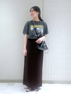 「A part by（アパートバイ）のステンレス_スネークネックレス≪追加9≫（ネックレス）」を使った、keinaさん（レディース・160cm）の夏コーディネート