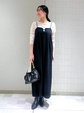 「アイテム（バレッタ/ヘアクリップ）」を使った、keinaさん（レディース・160cm）の秋コーディネート