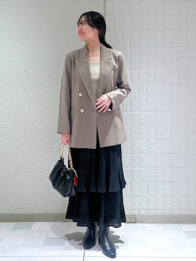 「アイテム（バレッタ/ヘアクリップ）」を使った、keinaさん（レディース・160cm）の秋コーディネート