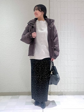 「A part by（アパートバイ）のアイテム（ブルゾン）」を使った、keinaさん（レディース・160cm）の冬コーディネート